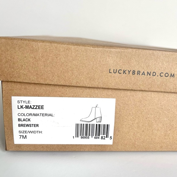NEW IN BOX Lucky Brand Mazzee Black Ankle Boots. Black. Size: 7 - Picture 12 of 15
